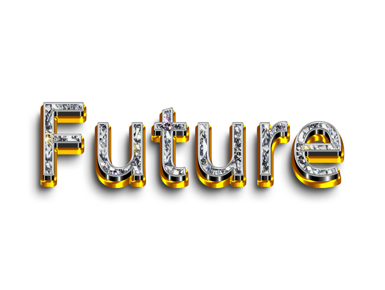 Future png, word Future png, Future word png, Future text png, Future letters png, Future word diamond gold text typography PNG images transparent background
